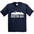 thumbnail image 3 of Inktastic Boston Massachussetts Skyline Youth T-Shirt, 3 of 5