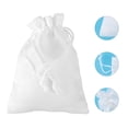 thumbnail image 3 of KONTONTY Small Jewelry Bags Linen Jute Bag Jewelry Pouch Drawstring present Bags White 10Pcs 5.3X3.7X0.2In, 3 of 8