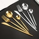 thumbnail image 2 of 16pcs, 4-Piece Stainless Steel Portuguese Steak Knife, Fork, Spoon, and Small Spoon Set - Perfect for Family Dinners and Special Occasions, 2 of 5