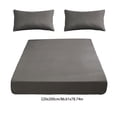 thumbnail image 3 of Sábana ajustable tamaño completo 78x86 con fundas de almohada, colchón antideslizante de bolsillo profundo, sábana suave de poliéster para niños, adultos y mascotas, 3 of 6