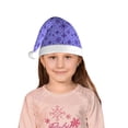 thumbnail image 5 of Daiia Purple Snowflake Elegance Print Christmas Knitted Beanie Hat, Large Knit Hat Xmas Small Gifts For Boys Girls Child Infant, 5 of 6