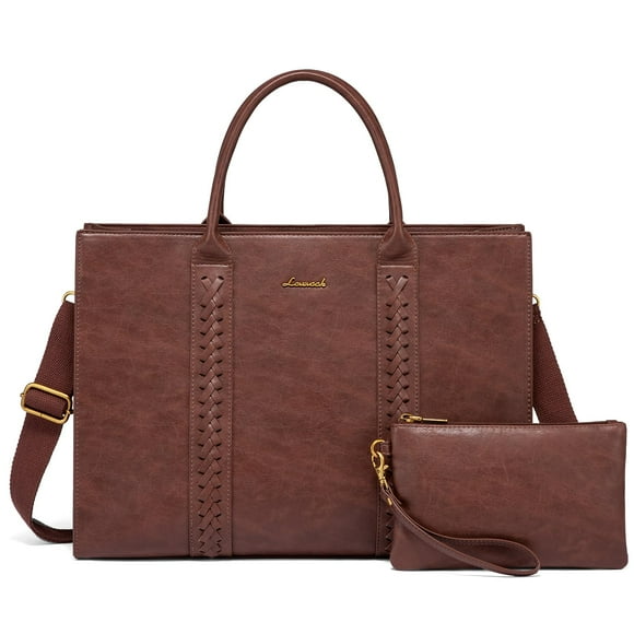 Bolso de mano LOVEVOOK de piel vintage para mujer con bolsa para portátil de 17 pulgadas
