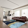 thumbnail image 4 of Blue Gold Gradient Marble Area Carpet, Modern Abstract Light Luxury Bedroom Rug, Upholstery Rug with Non-Slip Comfortable Soft Backing for Boy Girl Living Room Dining Room Office4 x 6ft, 4 of 7