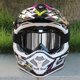 thumbnail image 3 of Motorcycle Goggles Dirt Bike Goggles Helmet Grip Anti UV Windproof Dustproof Anti-Fog Glasses for ATV Off Road Racing with Cool Look Headwear Silver L, 3 of 4