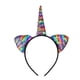 thumbnail image 1 of EeaseMX 3 diademas de unicornio con lentejuelas y purpurina para el pelo, con orejas de gato, para fiestas infantiles y mujeres, 1 of 7