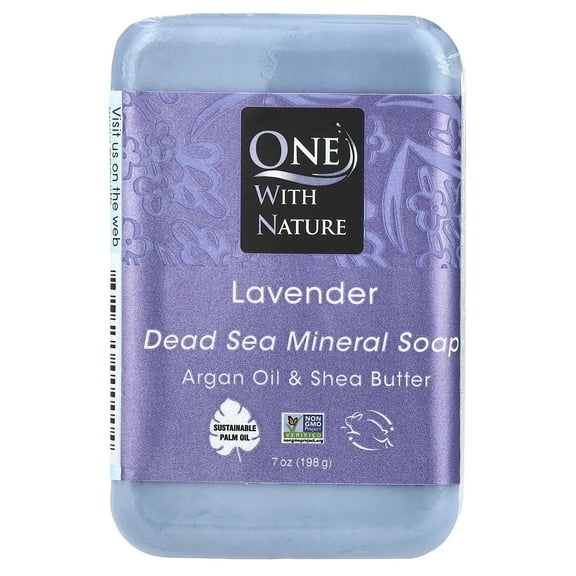 One With Nature Dead Sea Mineral Soap, Lavender, 7-Ounces