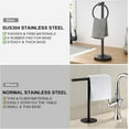 thumbnail image 4 of 17 Inch Stand Hand Towel Holder Towel Bar Towel Hanging Ring, Free Standing Floor Hand Towel Rack Storage for Bathroom Kitchen Vanity Countertops, Hardware Accessories(Oil Rubbed Bronze), 4 of 16