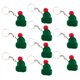 thumbnail image 1 of 10 PCS 1 Conjunto de decoraciones de llave de llave de forma de sombrero de punto adorable (verde 2), 1 of 5