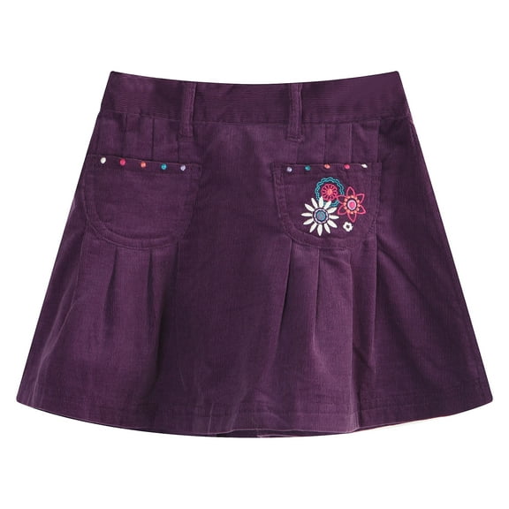 Richie House Girls' Corduroy Skirts with Embroidery RH1382