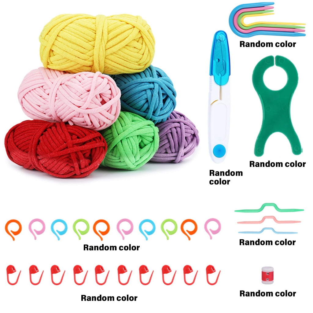 Ergonomic Crochet Hook Sewing Needle Knitting Accessories Set with Crochet Bag