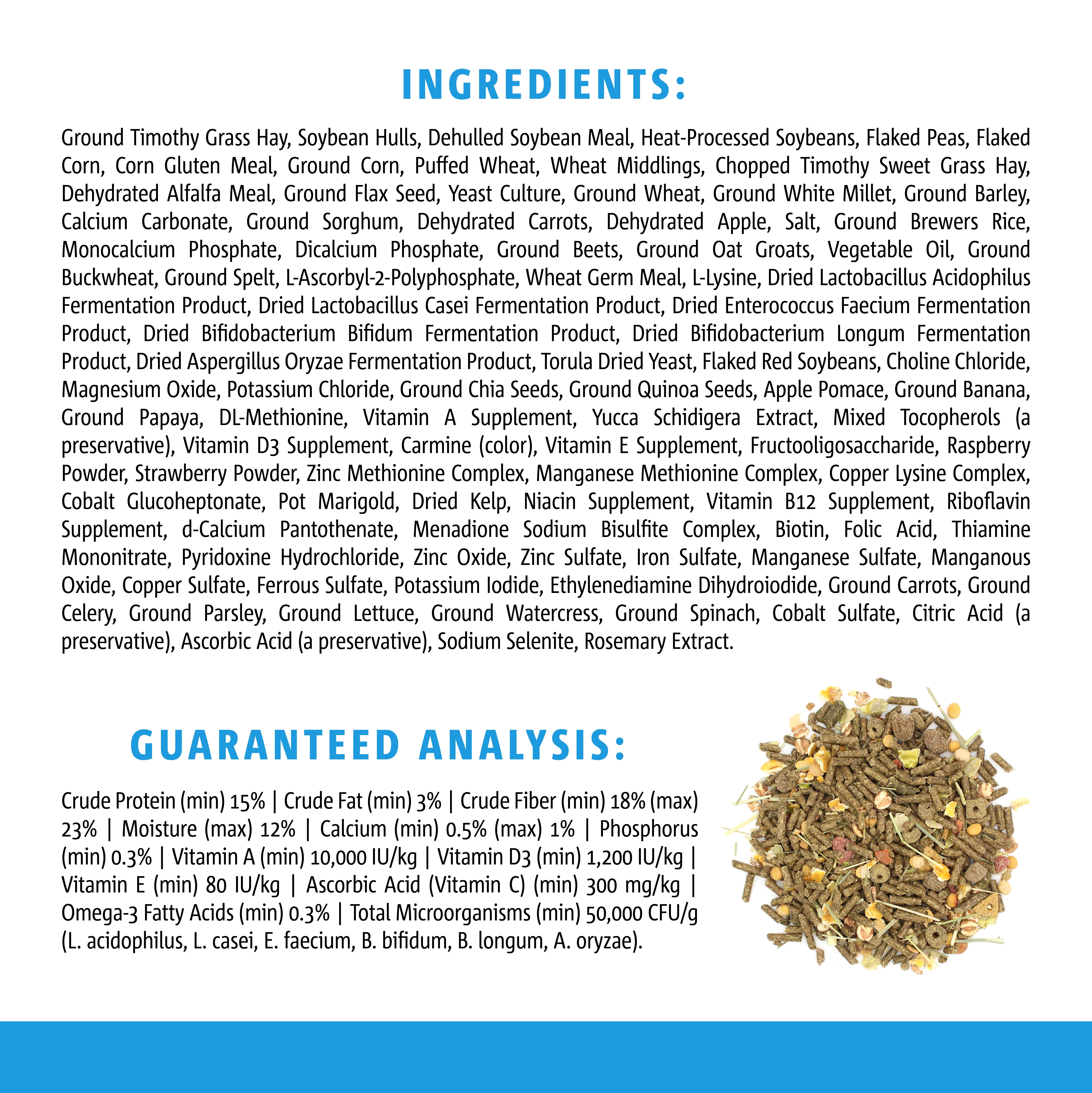 Vitakraft Vita Smart Natural Forage Blend Guinea Pig Food, 4lb