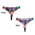 thumbnail image 3 of Fotbe Colorful Wolf Head A Tanga Sin Costuras para Mujer con Estampado – Panties Invisibles, Transpirables y Cómodos para Uso Diario-Small, 3 of 6