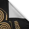 thumbnail image 3 of Ambesonne Earthy Kitchen Curtains, Celtic Moon and Sun Boho, 55"x39", Pale Orange and Black, 3 of 3