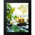 thumbnail image 2 of Bsmart 12x14 Black Modern Framed Museum Art Print Titled - Zen Orchid And Candle, 2 of 5