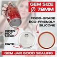 thumbnail image 4 of FZC-Forjars Gem Lids for Canning Jars - Stainless Steel, Rust - Proof - 50-pack - 78 mm diameter - Large Small Replacement Bulk Size Storage Silver Metal Seals Band Glass Flat Can Tops Covers, 4 of 4