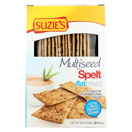 Suzie's Spelt Flat Bread - Multiseed - Case of 12 - 4.5