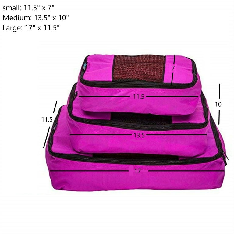TravelWise Luggage Packing Organization Cubes 3 Pack, Pink - Walmart.com