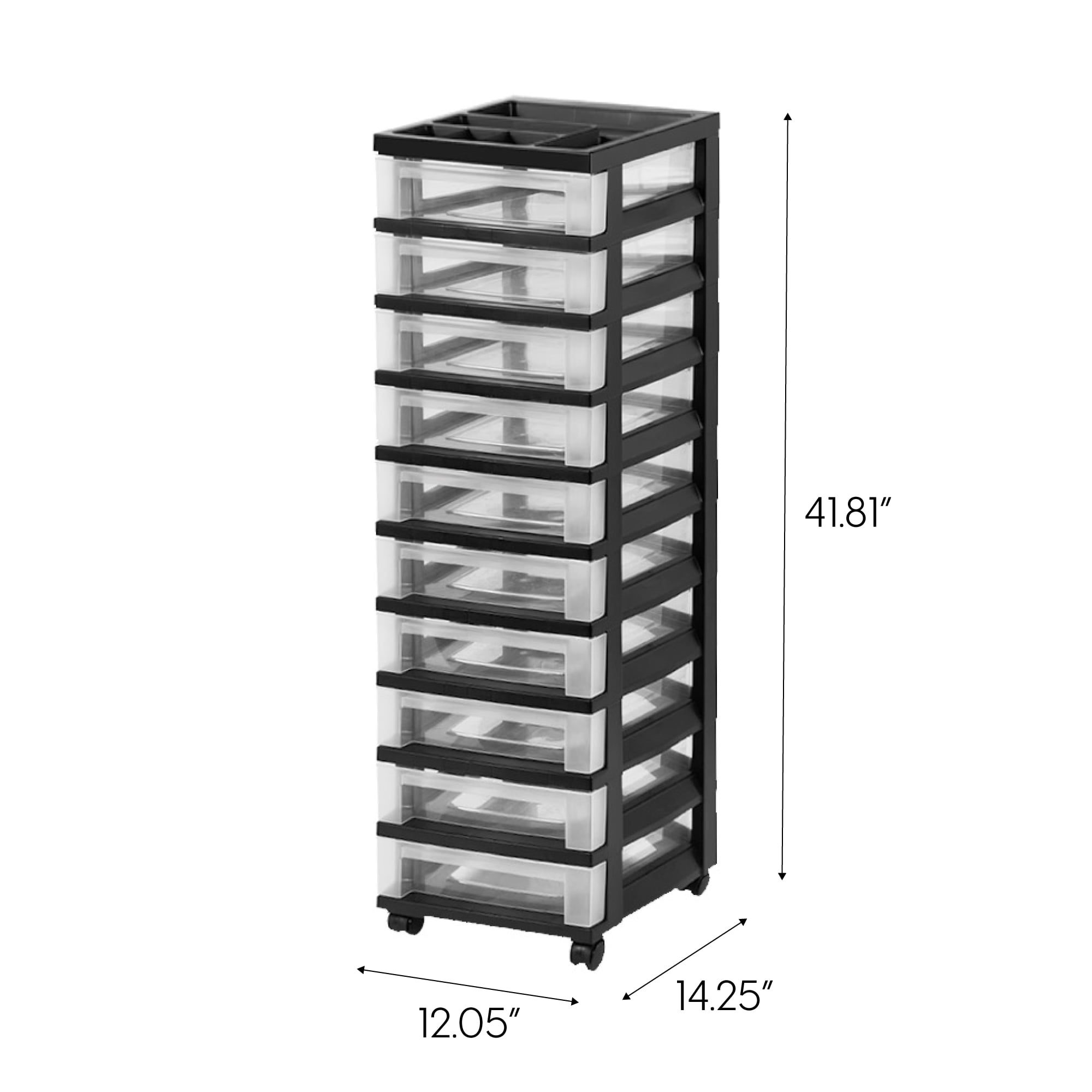 IRIS Craft Plastic Organizers and Storage, Rolling Storage Cart for Classroom Supplies