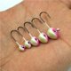 thumbnail image 4 of Jig Heads Hook 5 Unids/Lote Color Rosa Con Ojos Plomo Jig Anzuelos De Pesca Anzuelos Para Jigging Pesca 2G 3G 4G 5G Kearding OD008149-00, 4 of 7