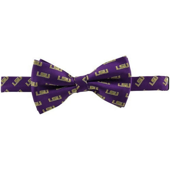 LSU Tigers Repeated Logo Bow Tie - Purple