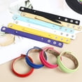 thumbnail image 2 of SHISUYAN Leather Wristbands with Hidden Buckle Adjustable Length Comfortable to Wear Vibrant Assorted Colors, 2 of 8