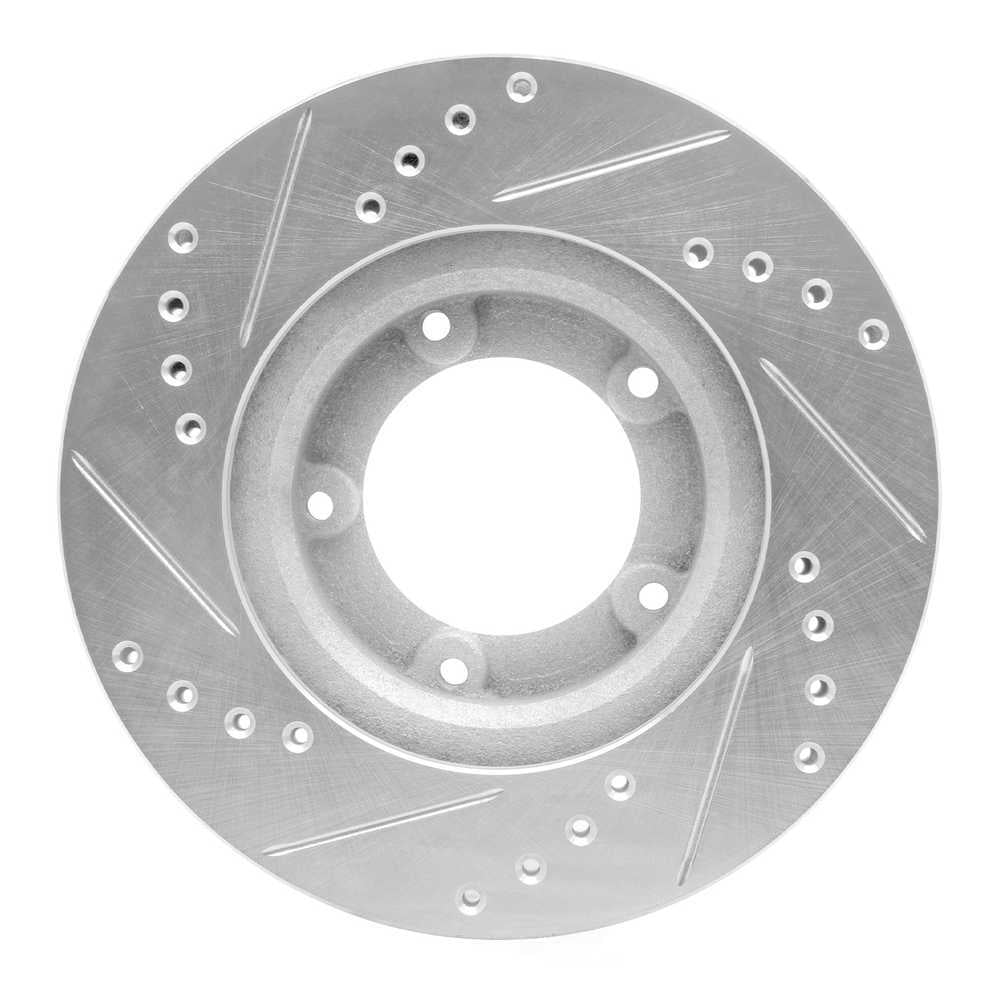 Dynamic Friction Company 631-76106R DFC Brake Rotor - Drilled And Slotted - Silver