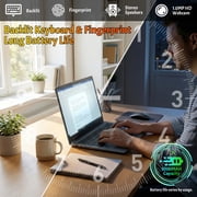 SANPTENT 15.6 Laptop Windows 11 Pro, Intel Core i3, 24GB RAM, 256GB SSD, 1080p FHD Display, Backlit Kerboard, Fingerprint, WiFi5, Bluetooth5, Webcam, Mini-HDMI, TF Card Slot