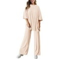 thumbnail image 3 of Women'S Two-Piece Fashion Casual Suit Travel Vacation Clothing Beige XXL, 3 of 9