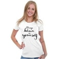 thumbnail image 3 of Always Believe Yourself Motivational Womens Slim Fit Graphic Tee Brisco Brands M, 3 of 5