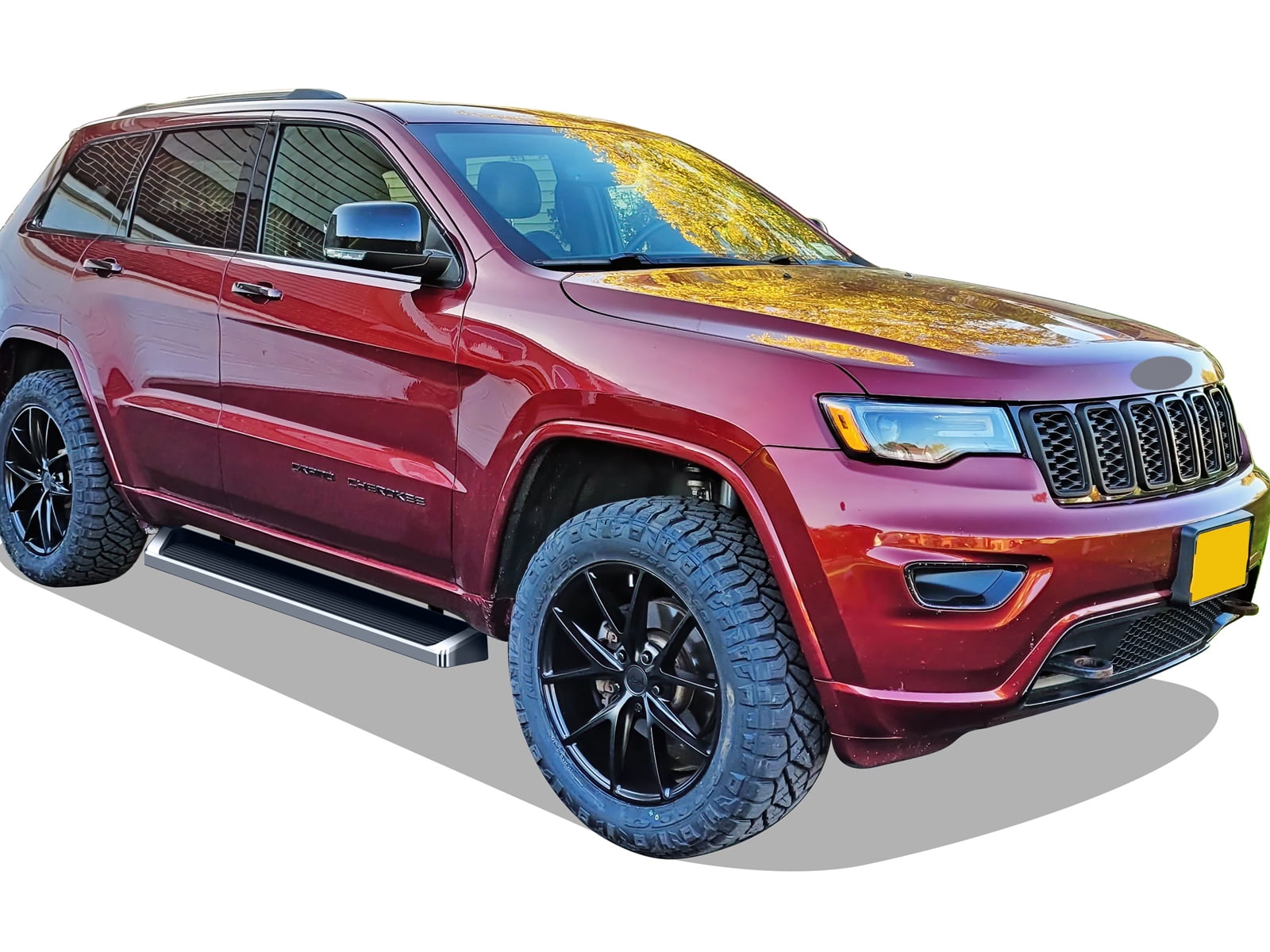 APS iBoard Style Running Boards Style Compatible with Jeep Grand Cherokee 2011-2021 (Exclude Diesel Will Not Fit with OE Skirt Cladding) (Nerf Bars Side Steps Side Bars)