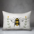 thumbnail image 3 of Creative Products Bee Watercolor Flowers 20 x 14 Spun Poly Pillow, 3 of 3
