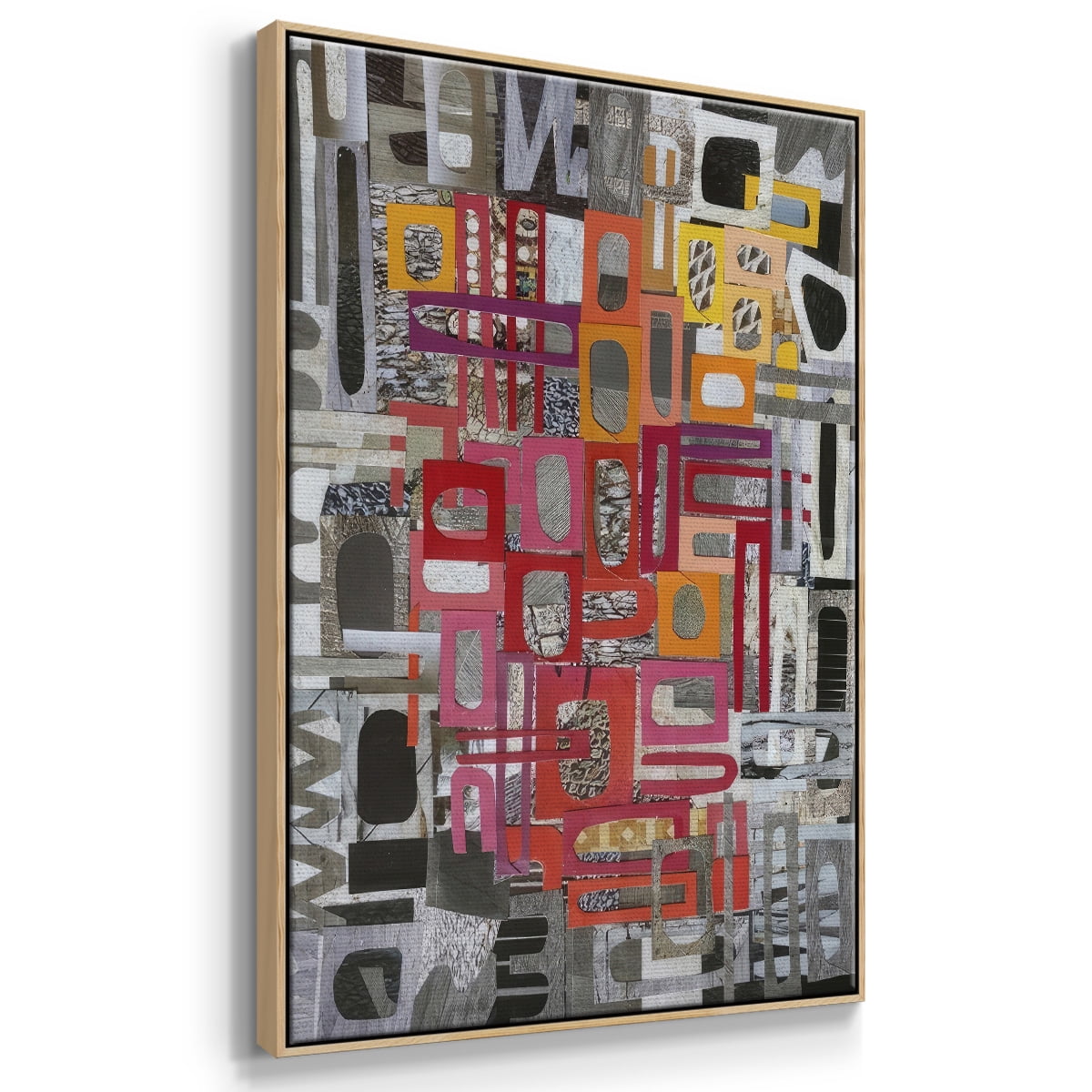 Christmas in the Sierras III - Framed Gallery Wrapped Holiday Canvas - 17 x 25 - Natural Wood Frame