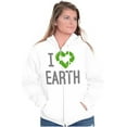 thumbnail image 3 of I Love Earth Reduce Reuse Recycle Unisex Fleece Graphic Zip Up Hoodie Brisco Brands 5X, 3 of 5