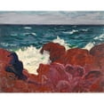 thumbnail image 2 of Roderic O'Conor 24x20 Gold Ornate Framed and Double Matted Museum Art Print Titled - Red Rocks and Sea (1898), 2 of 4