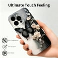 thumbnail image 3 of Compatible with iPhone 13 Pro Max Case,with [Shockproof Protective][Camera Protection] Black Butterfly Aesthetic Phone Cover Anti-Yellowing Soft Slim Cover for Women Girl-Black, 3 of 7