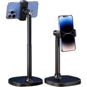 Mobile Phone Stand for Desk, Adjustable Height Incline Phone Holder, 360 Degree Rotating Desktop Phone Stand, Compatible with iPhone, Samsung Galaxy, Huawei, Xiaomi