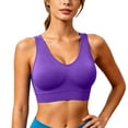 thumbnail image 4 of cocolona Womens Plus Size Sports Bras Seamless Wireless Breathable Workout Bras Stretch Comfy Running Yoga Bras, 4 of 8