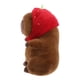 thumbnail image 2 of Peluche de carpincho, lindo carpincho de peluche con sombrero de fresa, peluches suaves, carpincho de Navidad, cumpleaños para niñas y niños, 2 of 7