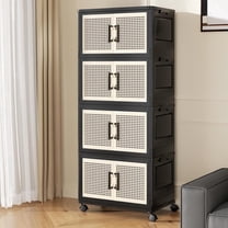 Storage Bins with Lid 76QT, Stackable Storage Containers with Wheels ...