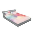 thumbnail image 2 of Ambesonne Colorful Fitted Sheet & Pillow Sham Set, Abstract Digital Paint, Queen, Multicolor, 2 of 2