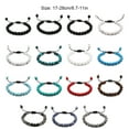 thumbnail image 3 of relayinert Unisex Beads Bracelet Gift Idea Natural Gemstones Stackable Collection White+blue 1Set, 3 of 6