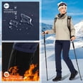thumbnail image 6 of FEN AI Hiking Snow Pants Women Windproof Water Repellent Insulated Fleece Lined Winter Warm Pants Softshell Trousers, 6 of 9
