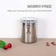 thumbnail image 5 of Uxcell Stainless Steel Airtight Canister Food Bins Container for Kitchen Counter Storage with Lid 33oz, 5 of 7
