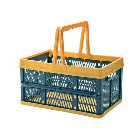 LAMIRO Collapsible Storage Crate with Folding Handles Container Easy Storage