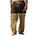 thumbnail image 2 of Viikei Men's Tapered Jogger Pants Fit,Men's Elastic Waist Blended Breathable Comfortable Soft Beach Casual Trousers Full Length Pants Yellow XL, 2 of 5