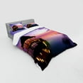 thumbnail image 3 of Ambesonne Tropical Bedding Set 3 Pcs, Arbor Dramatic Night, Twin XL, Purple, 3 of 3