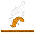 thumbnail image 3 of For 03-06 Sorento LX Front Splash Shield Inner Fender Liner Left Right SET PAIR, 3 of 5