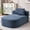Blue, variant on 68" Oversized Design Modern Folding Sleeper Recliner, Modern Multifunctional Foldable Sofa Chair Bed with Plush Corduroy, Sleeper Sofa with No Assembly for Living Room, DARK GREY
