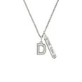 thumbnail image 2 of Delight Jewelry Silvertone Crystal Initial - D - Silvertone Hope Anchors the Soul Bar Charm Necklace, 23", 2 of 4