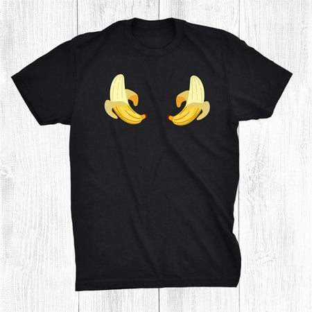 Banana Bra Costume Funny Fruit Halloween Skeleton Tropical Shirt Gift Black Unisex T-Shirt